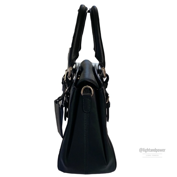 Giorgio Armani Black Calfskin Handbag EUC - Picture 7 of 16